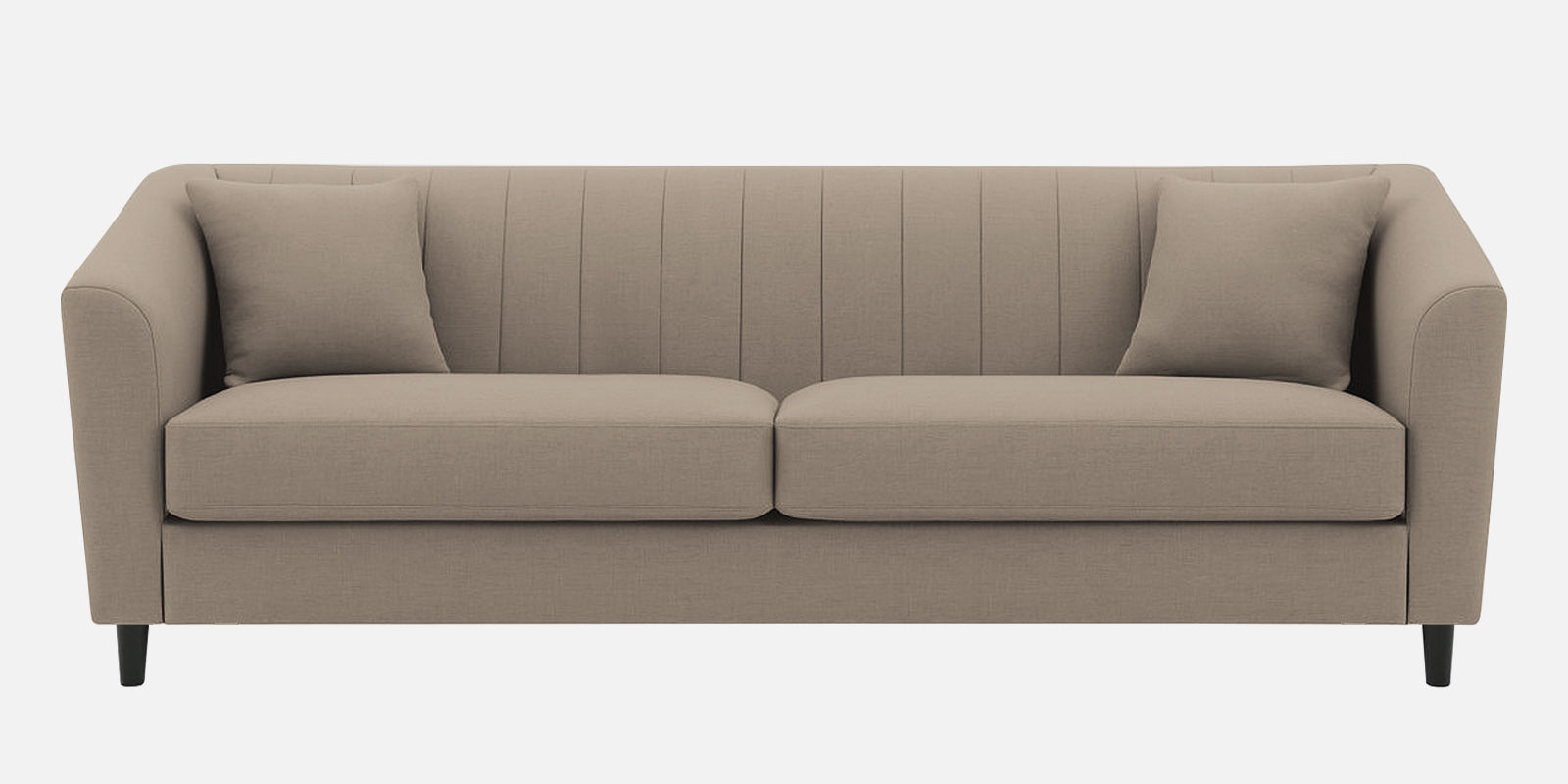 Polon Fabric 3 Seater Sofa In Hazel Beige Colour