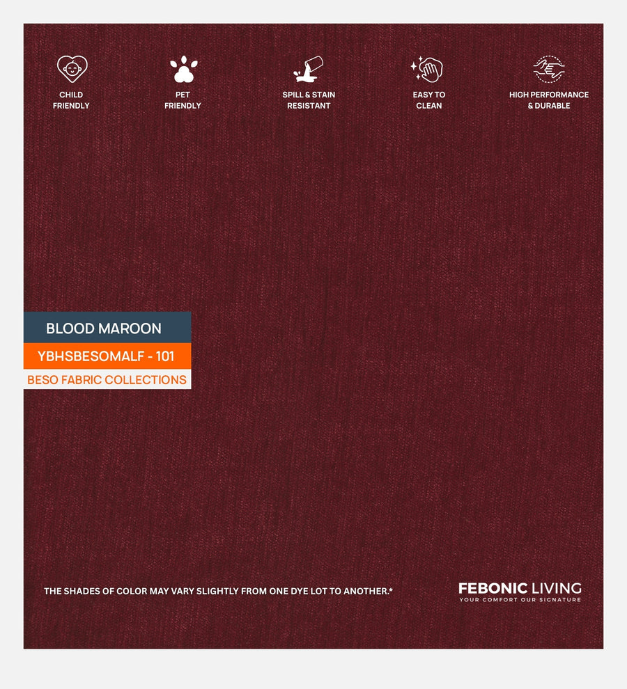 Polycotton Beso Fabric Blood Maroon 101 Code by Febonic Living