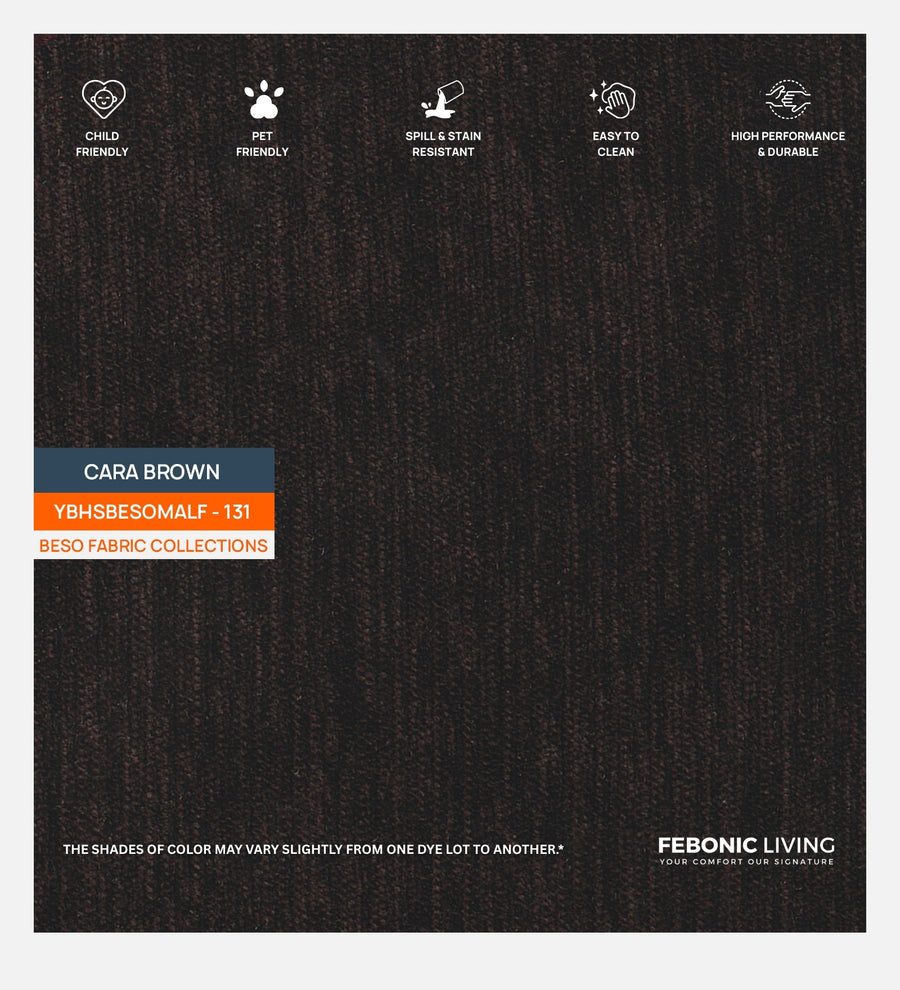 Polycotton Beso Fabric Cara Brown 131 Code by Febonic Living