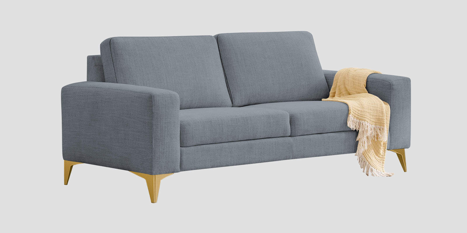 Quba Fabric 3 Seater Sofa In Winter Grey Colour