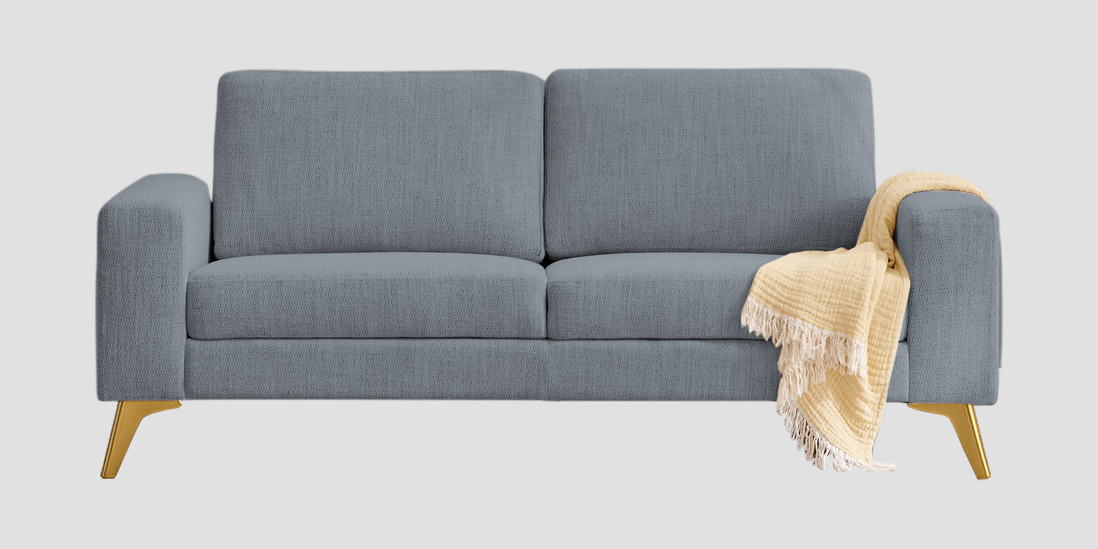 Quba Fabric 3 Seater Sofa In Winter Grey Colour