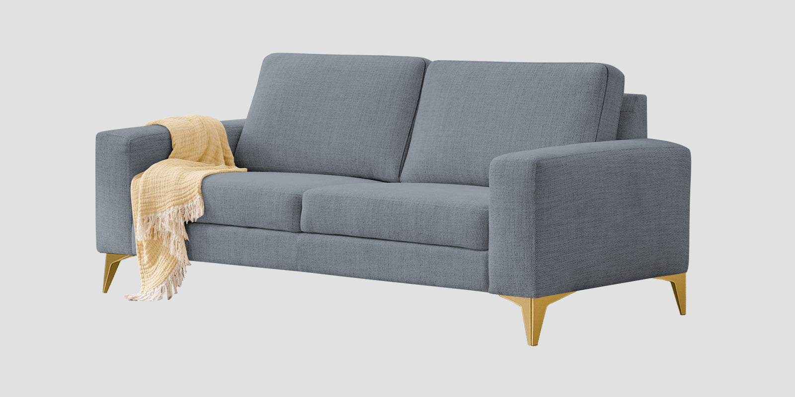 Quba Fabric 3 Seater Sofa In Winter Grey Colour