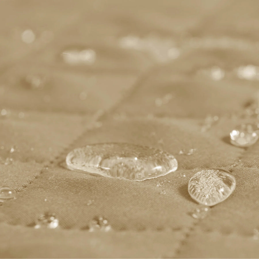 Omkar Velvet Quilted 1 Seater Recliner Cover In Winter Beige Colour - Febonic Living