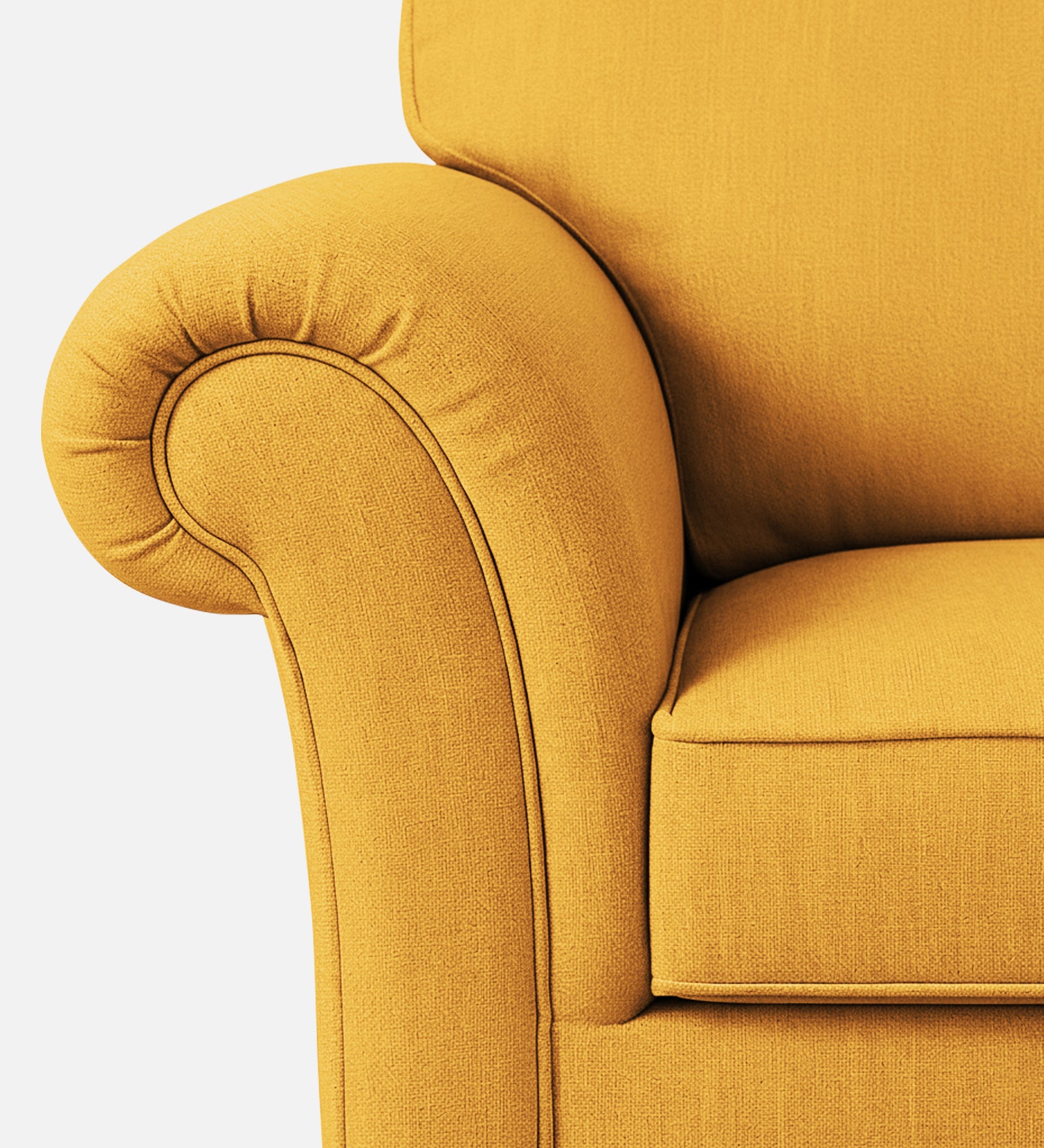 Rana Fabric 1 Seater Sofa In Bold Yellow Colour - Febonic Living