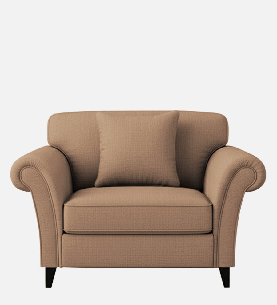 Rana Fabric 1 Seater Sofa In Cosmic Beige Colour - Febonic Living