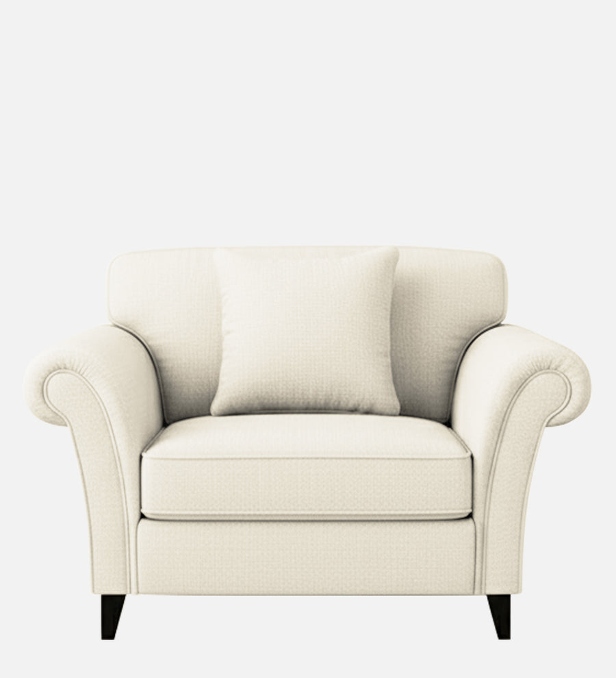 Rana Fabric 1 Seater Sofa In Ivory Cream Colour - Febonic Living