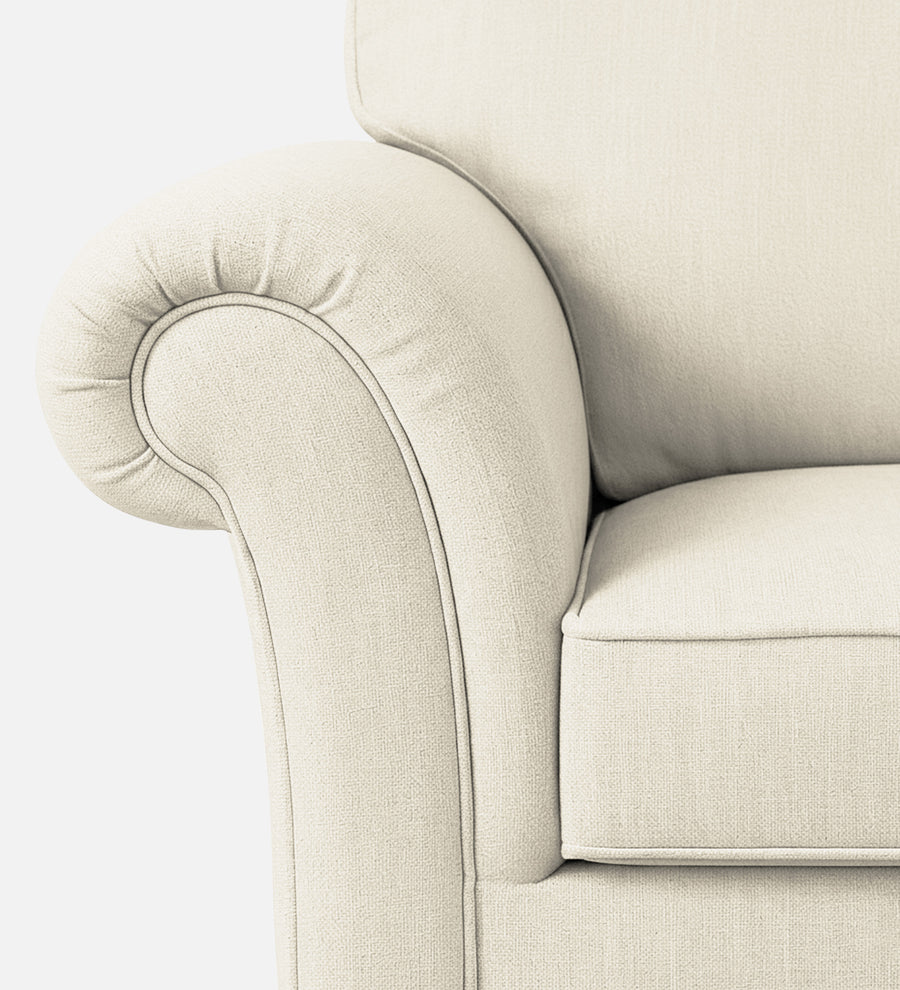 Rana Fabric 1 Seater Sofa In Ivory Cream Colour - Febonic Living