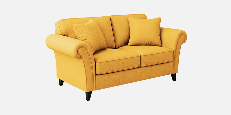 Rana Fabric 2 Seater Sofa In Bold Yellow Colour - Febonic Living