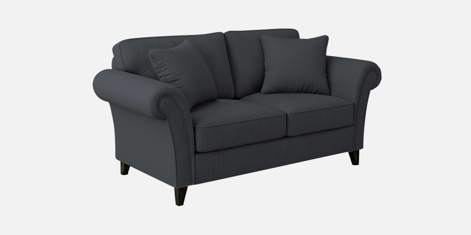 Rana Fabric 2 Seater Sofa In Charcoal Grey Colour