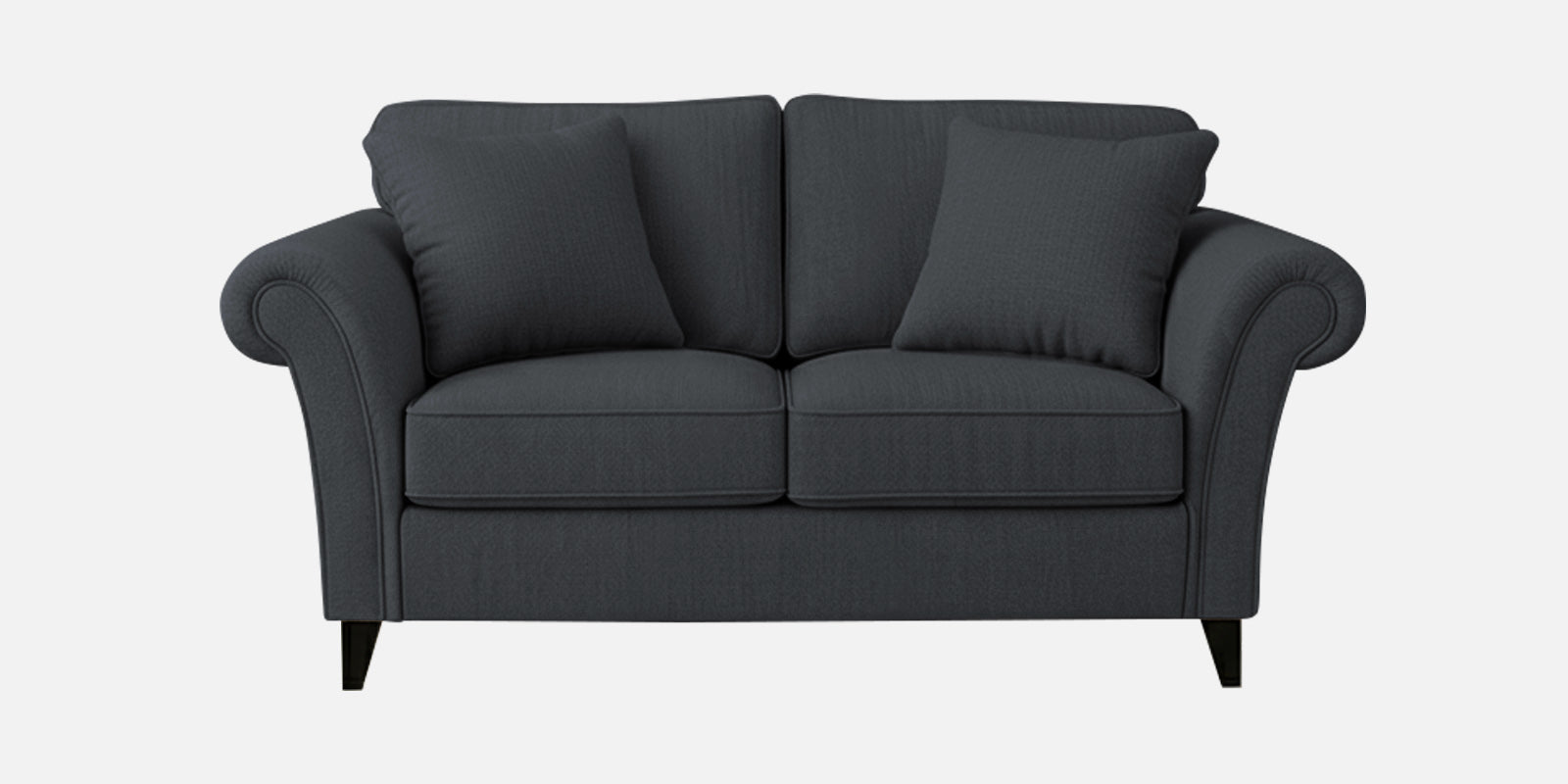 Rana Fabric 2 Seater Sofa In Charcoal Grey Colour