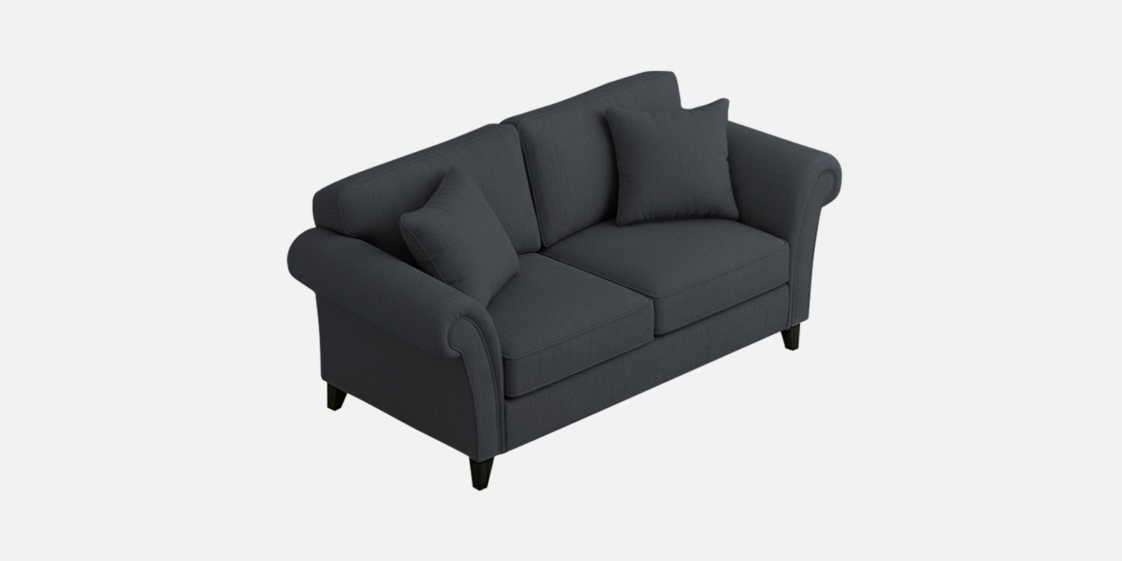 Rana Fabric 2 Seater Sofa In Charcoal Grey Colour