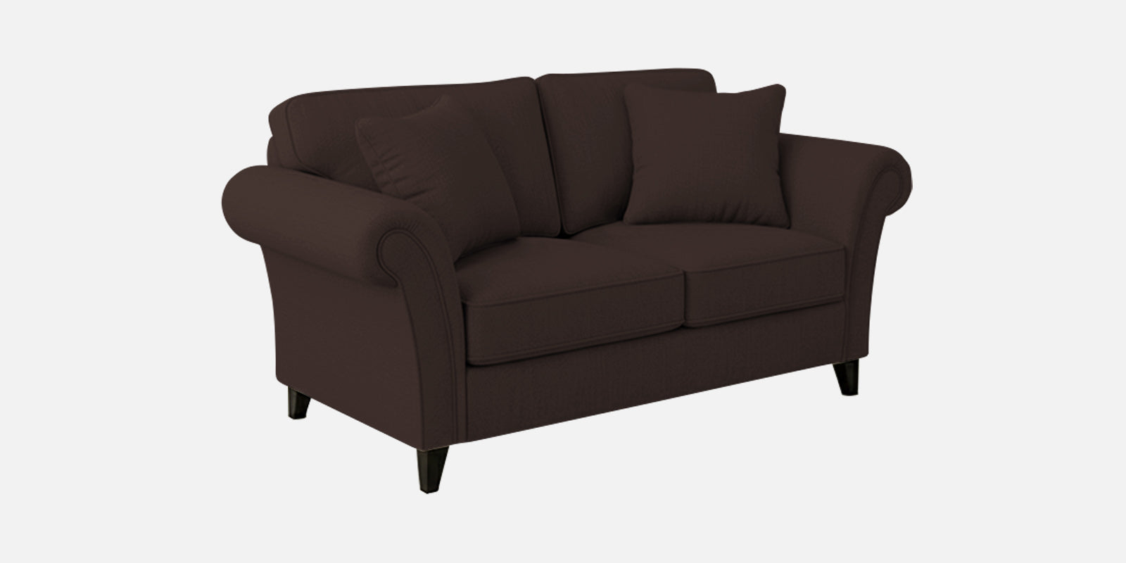 Rana Fabric 2 Seater Sofa In Coffee Brown Colour