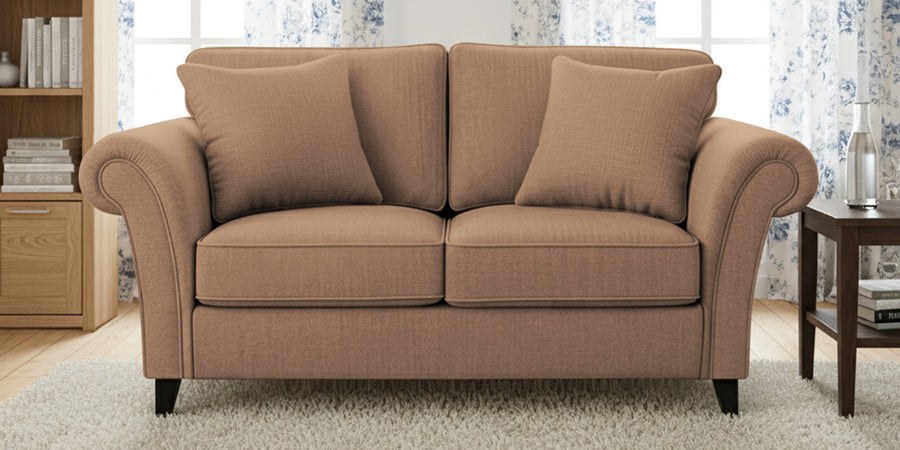 Rana Fabric 2 Seater Sofa In Cosmic Beige Colour - Febonic Living