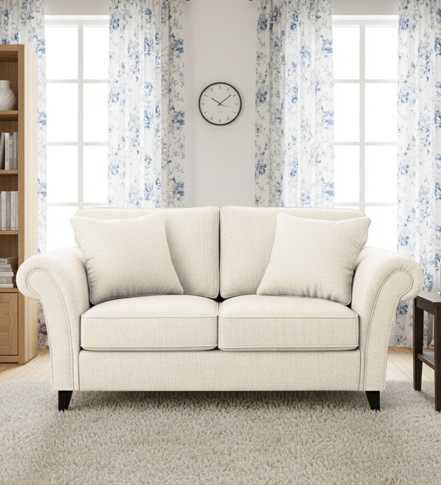 Rana  2 Seater Fabric Sofa - Ivory Cream by Febonic Living