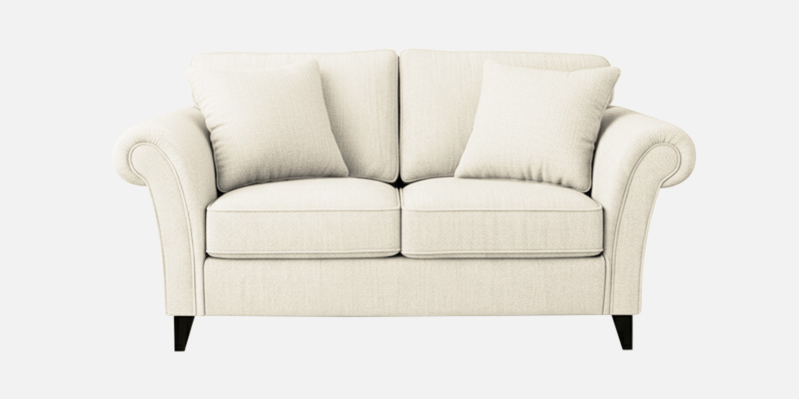 Rana Fabric 2 Seater Sofa In Ivory Cream Colour