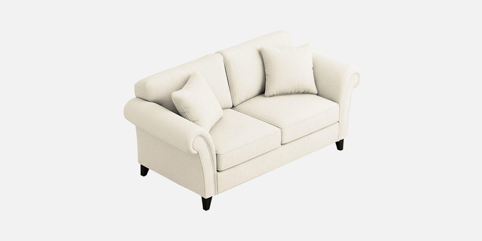 Rana Fabric 2 Seater Sofa In Ivory Cream Colour
