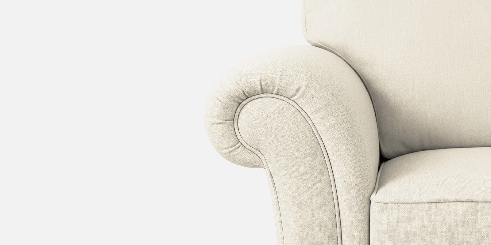 Rana Fabric 2 Seater Sofa In Ivory Cream Colour