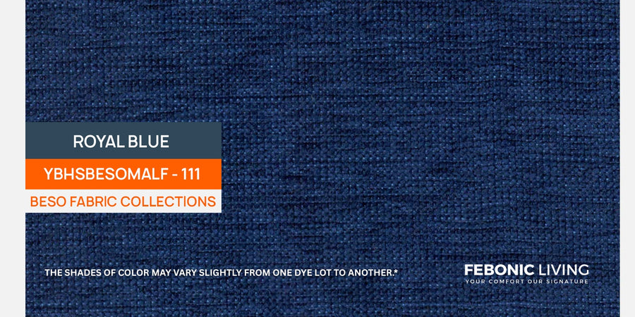 Rana Fabric 2 Seater Sofa In Royal Blue Colour - Febonic Living