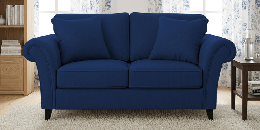 Rana Fabric 2 Seater Sofa In Royal Blue Colour - Febonic Living