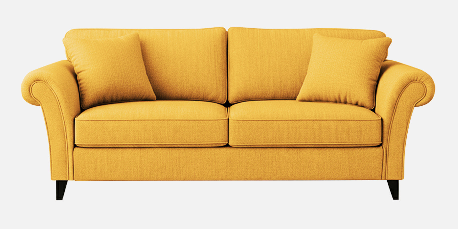 Rana Fabric 3 Seater Sofa In Bold Yellow Colour