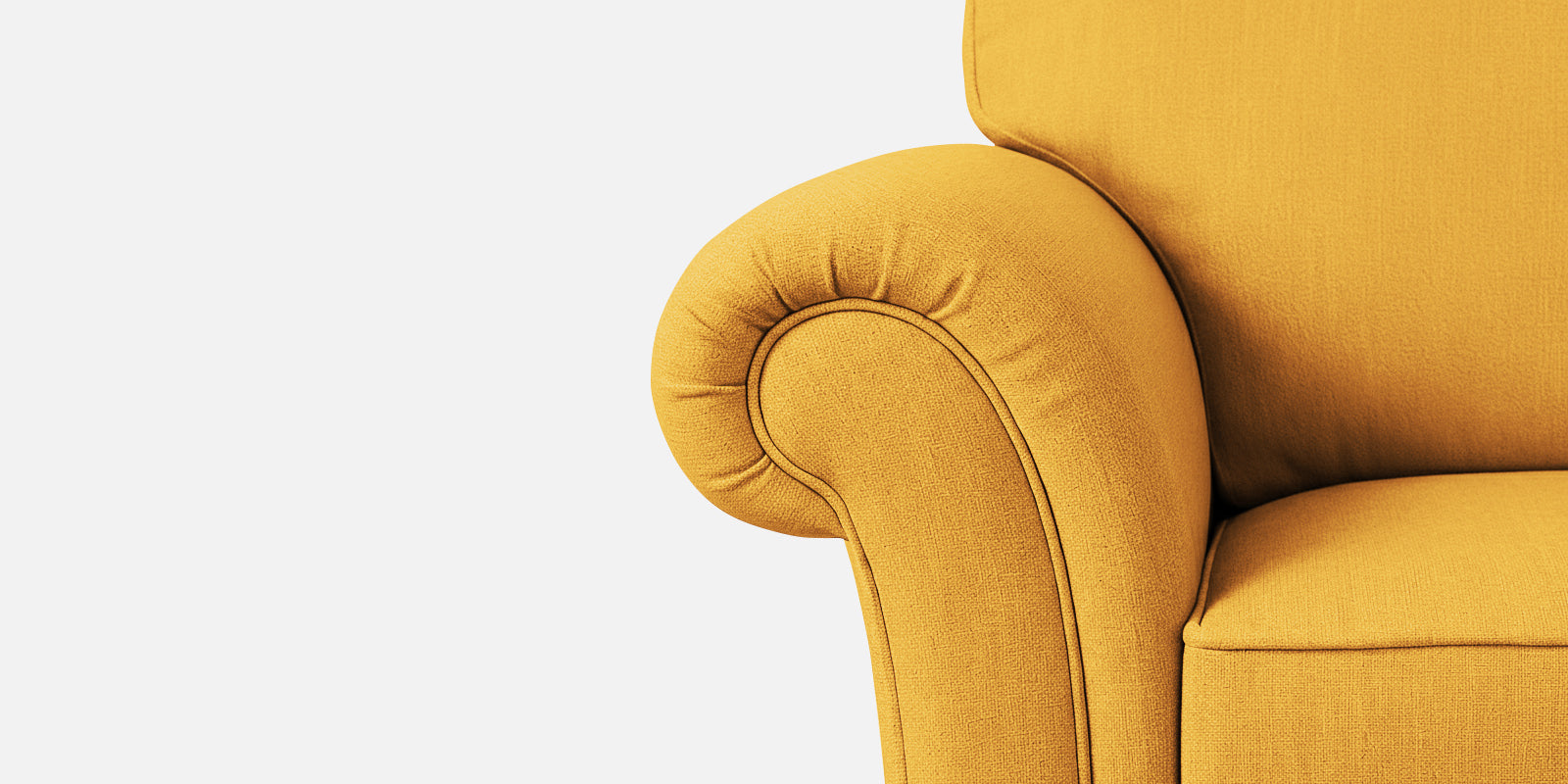 Rana Fabric 3 Seater Sofa In Bold Yellow Colour