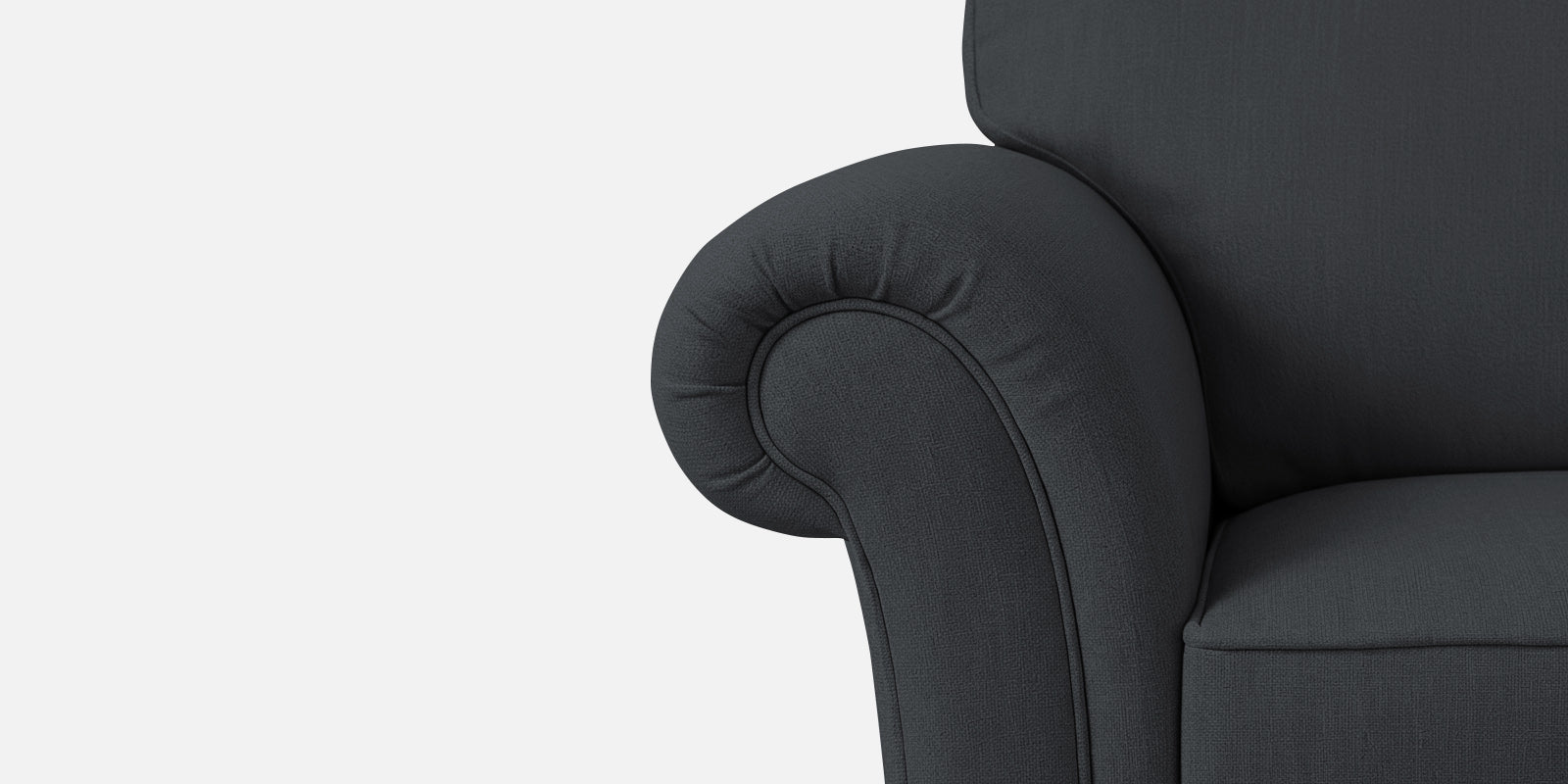 Rana Fabric 3 Seater Sofa In Charcoal Grey Colour