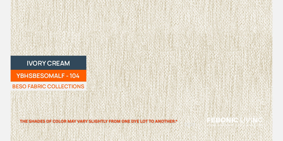 Rana Fabric 3 Seater Sofa In Ivory Cream Colour - Febonic Living