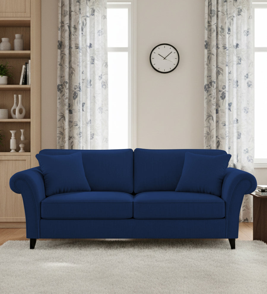 Rana 3 Seater Fabric Sofa - Royal Blue by Febonic Living