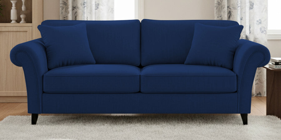 Rana Fabric 3 Seater Sofa In Royal Blue Colour - Febonic Living