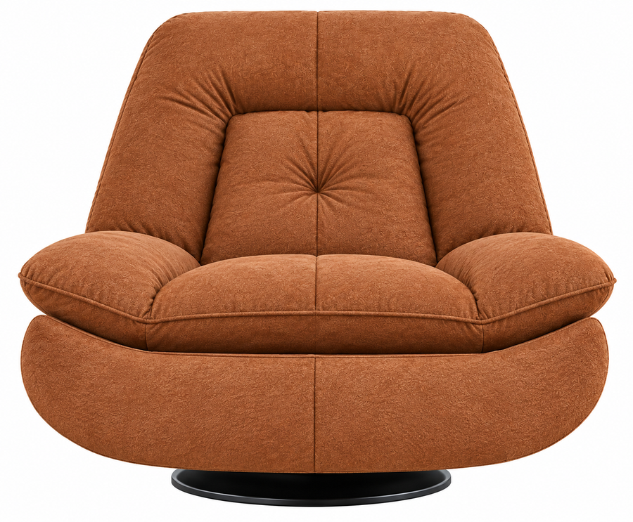 Reli Boucle Swivel Chair - Light Orange