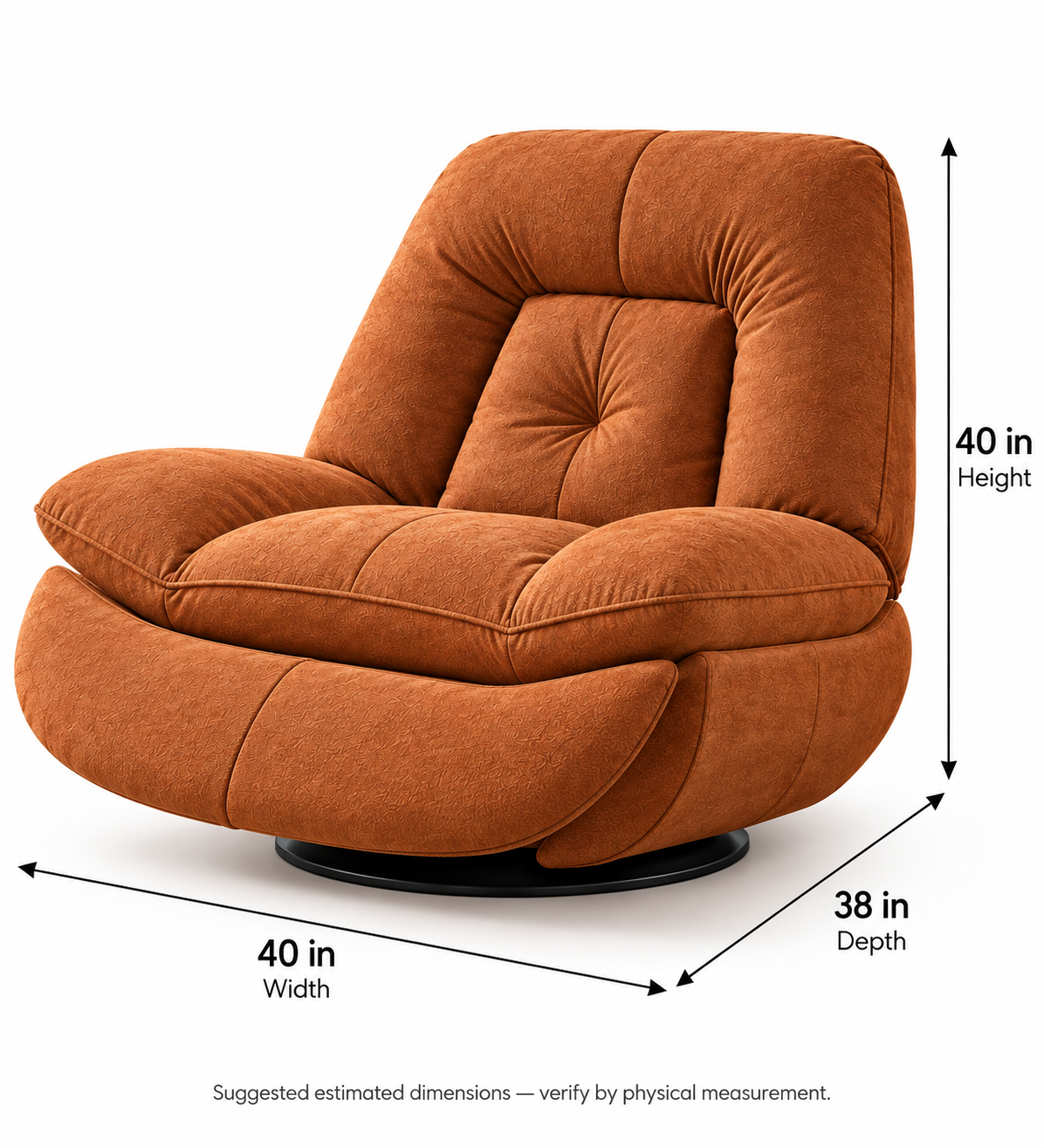 Reli Boucle Swivel Chair - Light Orange