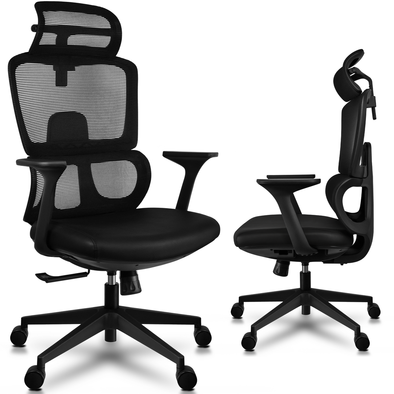 Loyar Mesh Ergonomic Office Chair In Baba Black - Febonic Living