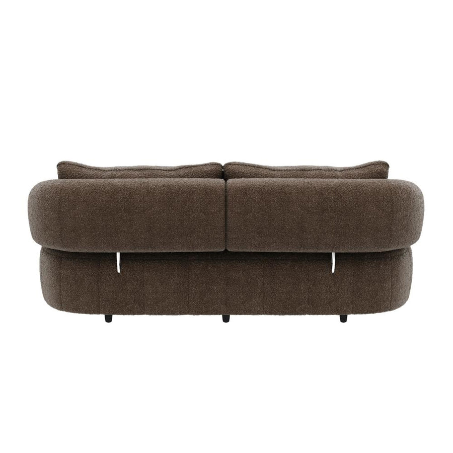 Rivo Boucle 3 Seater Sofa In Truffle Brown Colour - Febonic Living