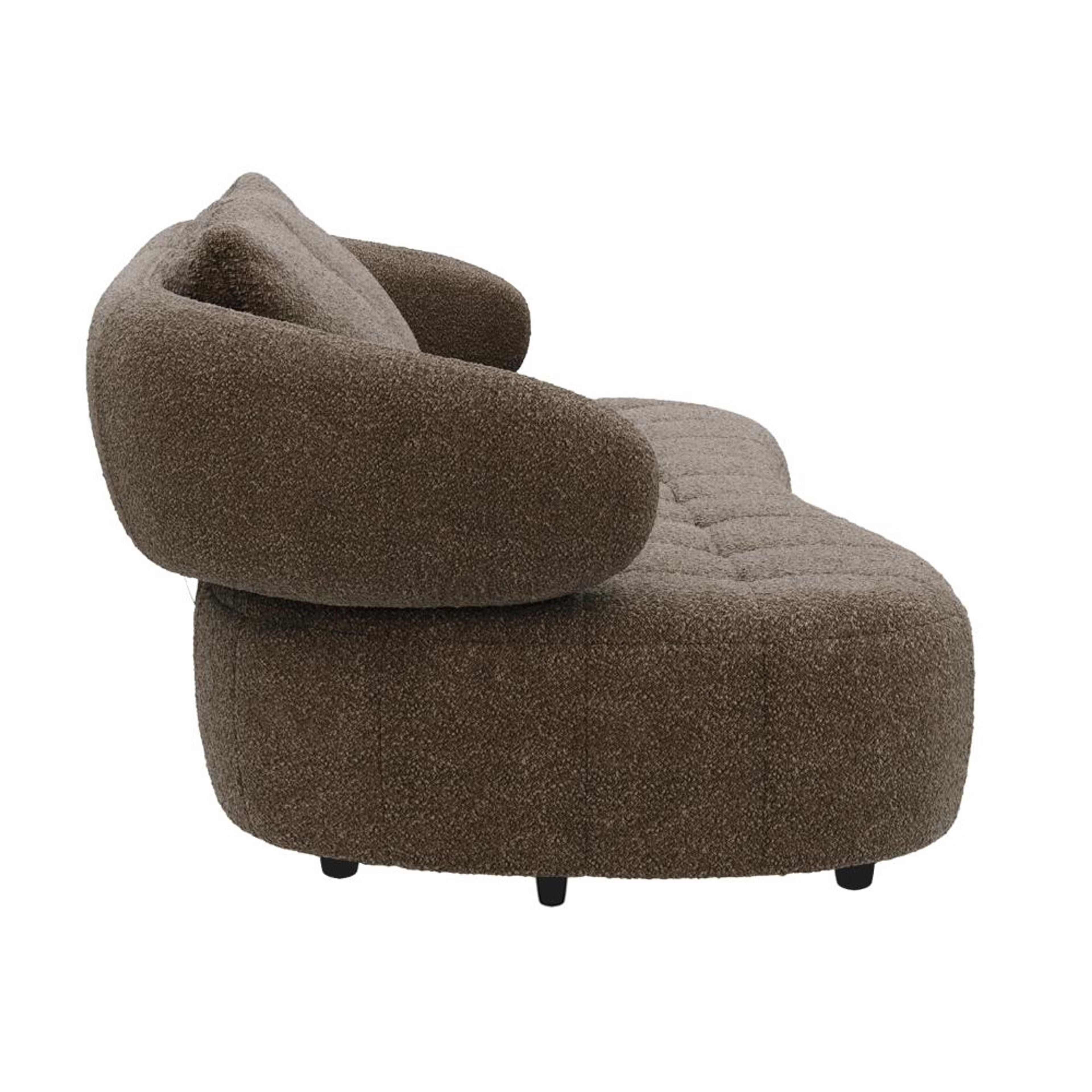 Rivo Boucle 3 Seater Sofa In Truffle Brown Colour - Febonic Living
