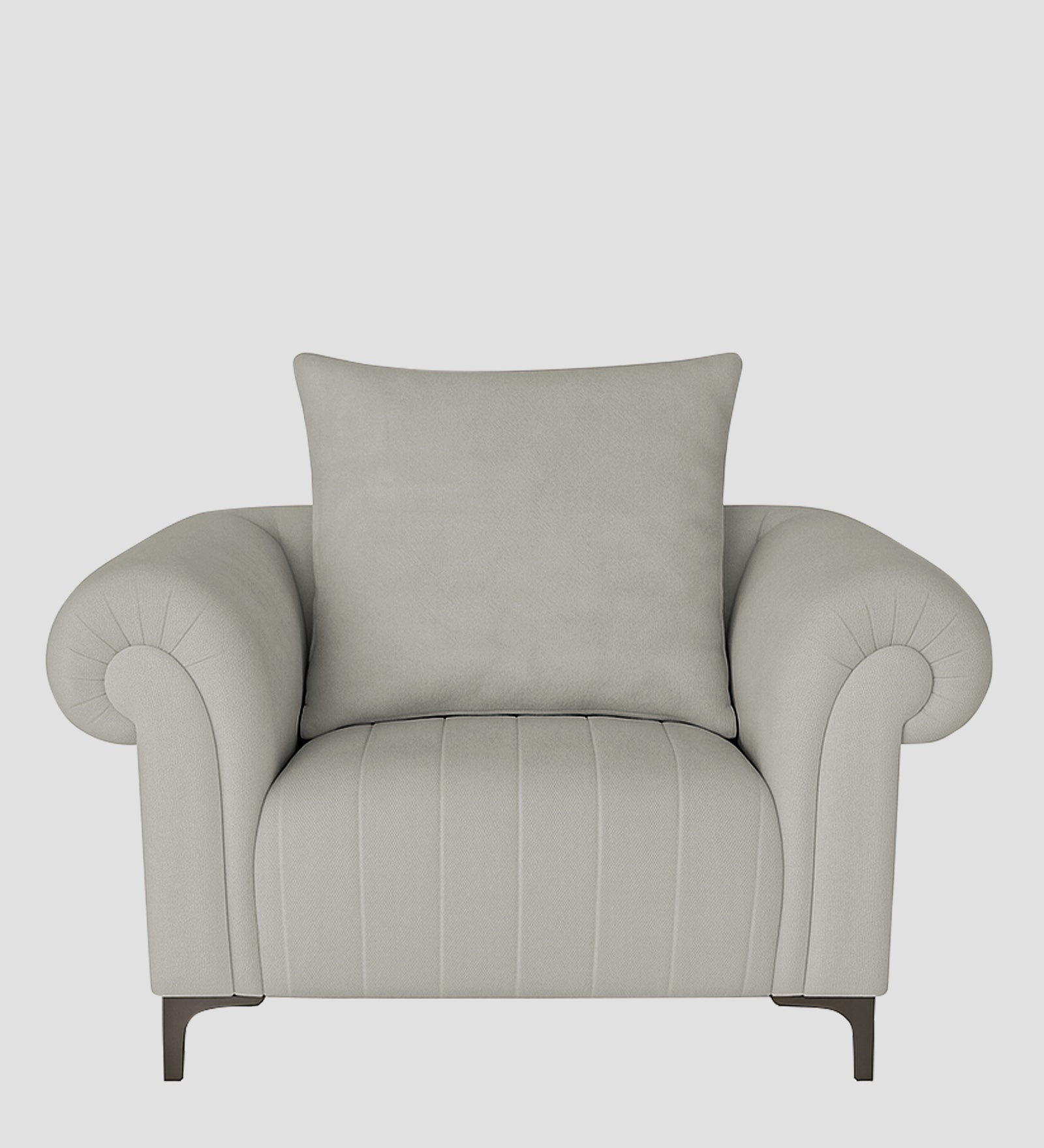 Rocar Fabric 1 Seater Sofa In Bone Beige Colour