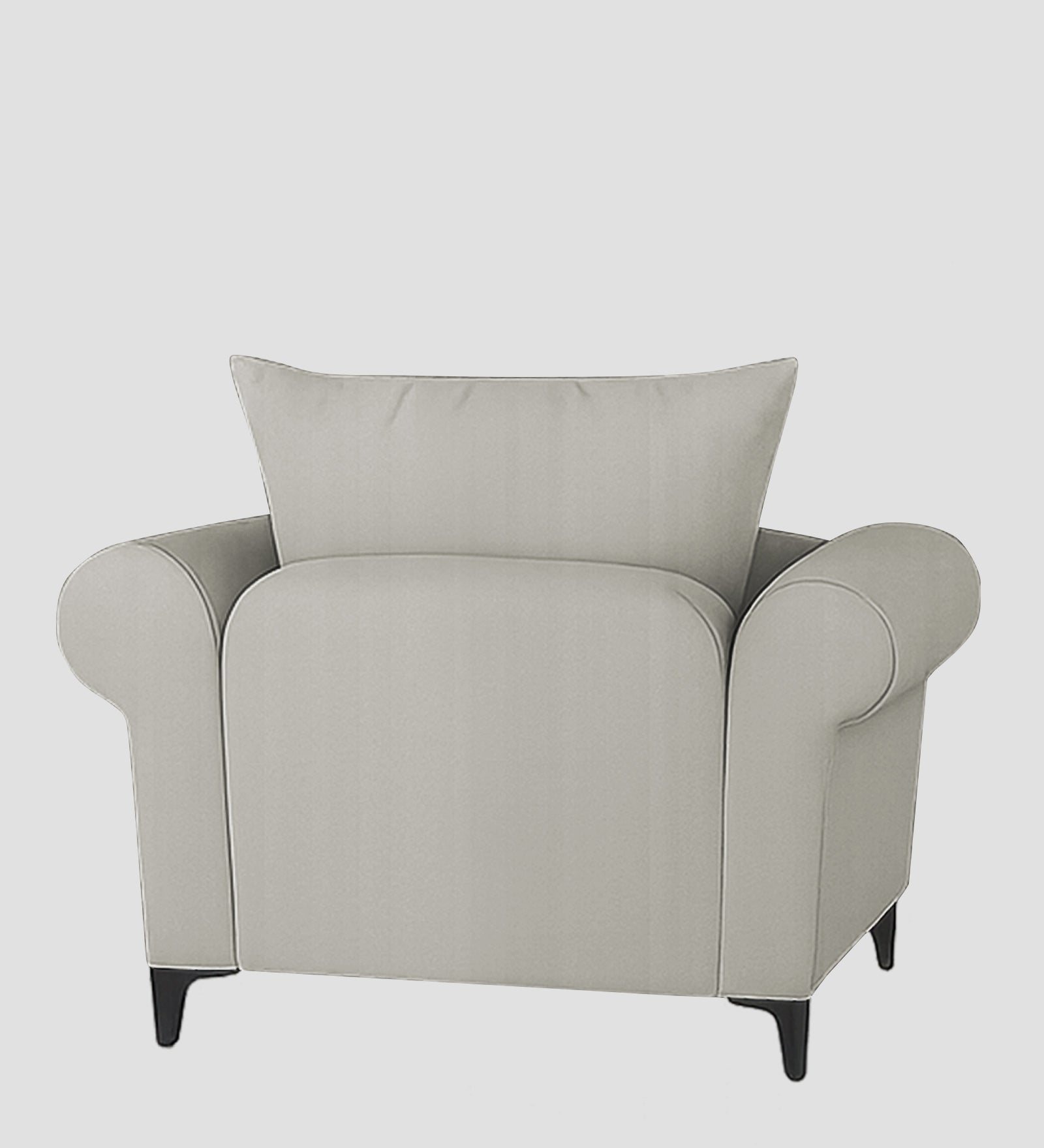 Rocar Fabric 1 Seater Sofa In Bone Beige Colour