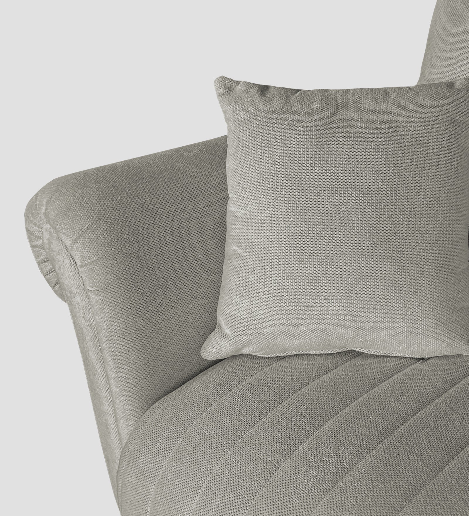 Rocar Fabric 1 Seater Sofa In Bone Beige Colour