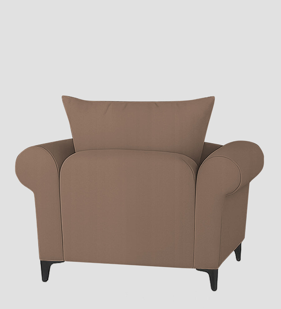 Rocar Fabric 1 Seater Sofa In Earthy Beige Colour - Febonic Living