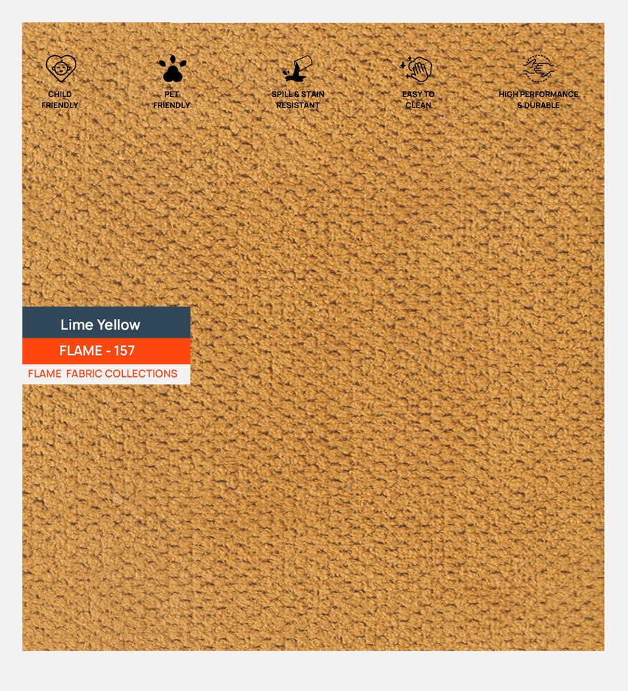 Rocar Fabric 1 Seater Sofa In Lime Yellow Colour - Febonic Living