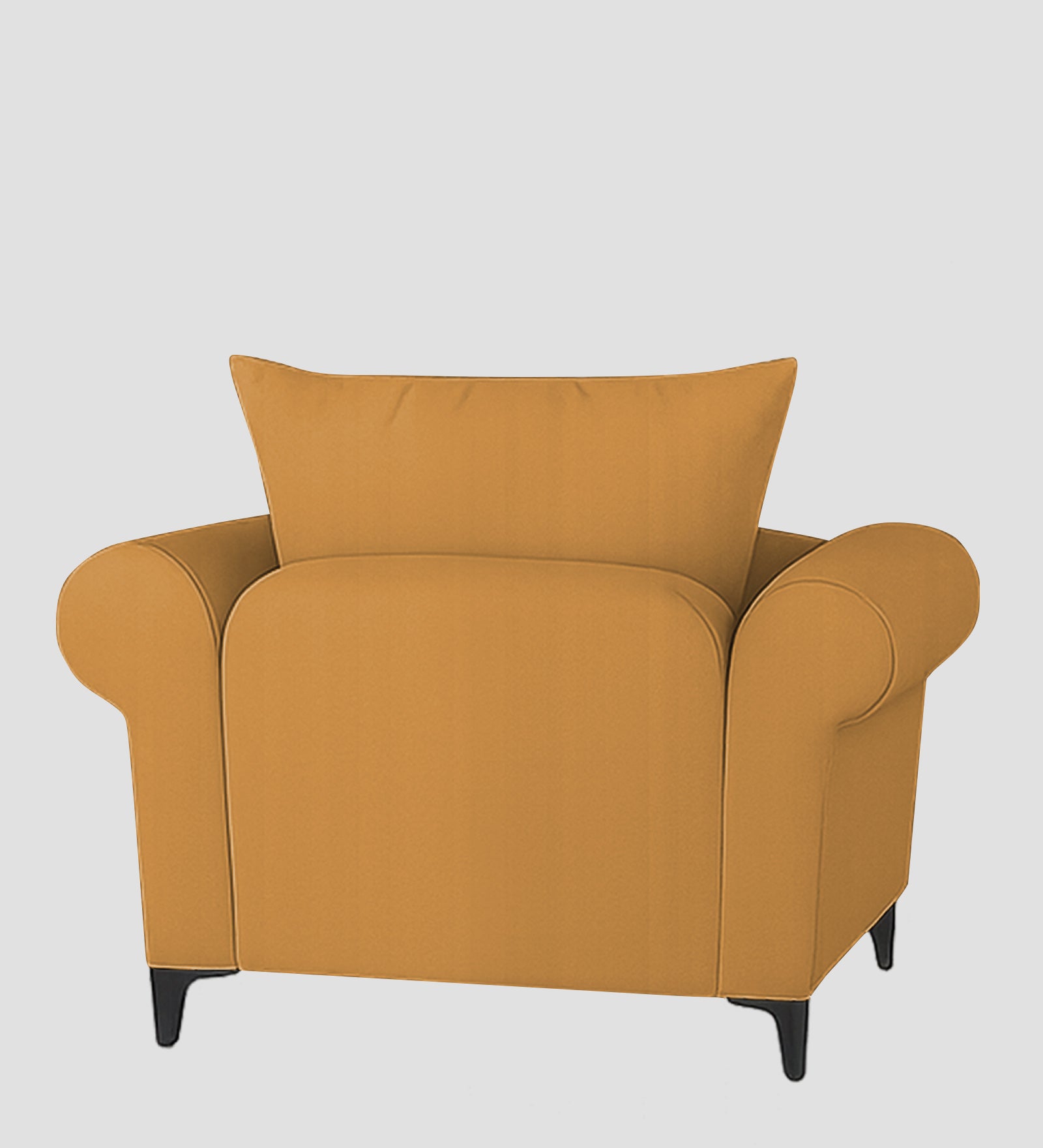 Rocar Fabric 1 Seater Sofa In Lime Yellow Colour