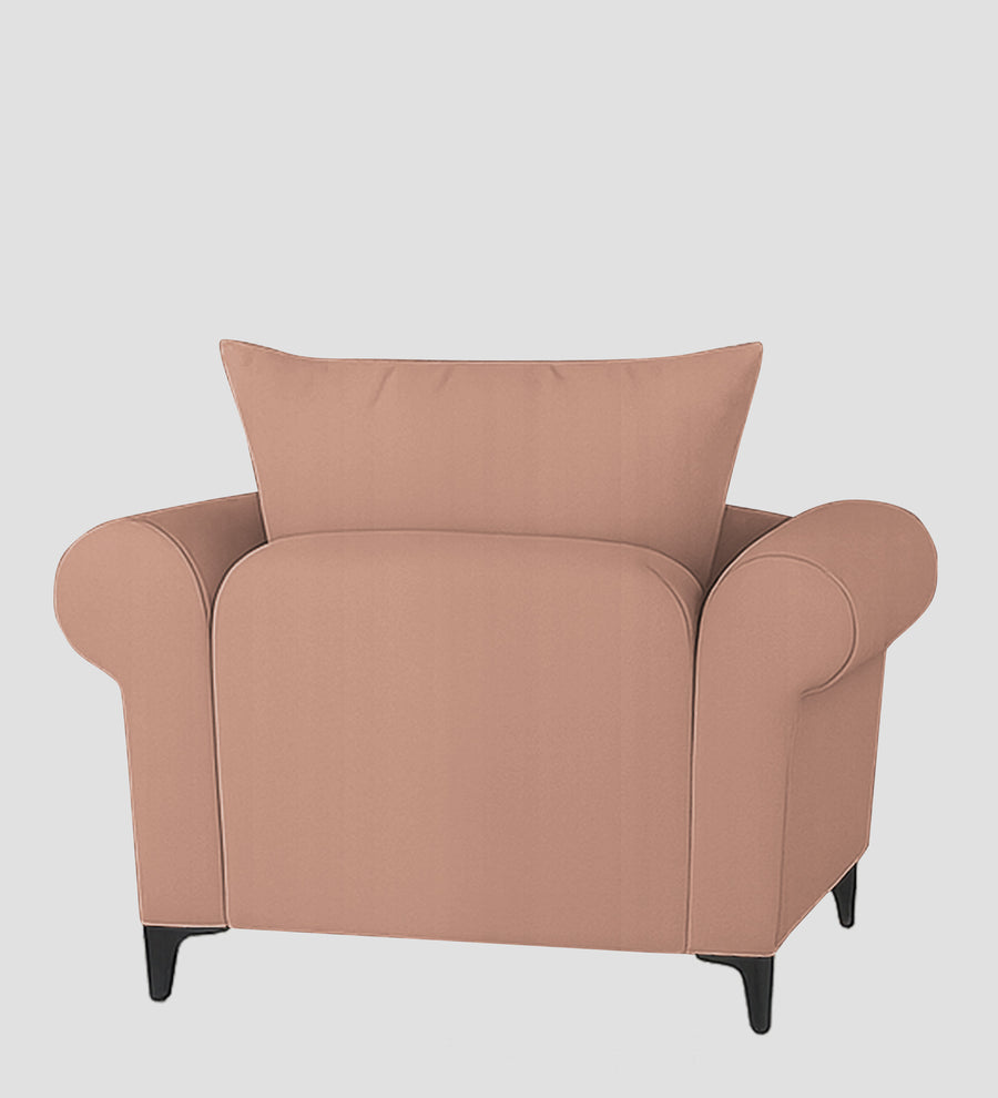 Rocar Fabric 1 Seater Sofa In Maple Pink Colour - Febonic Living