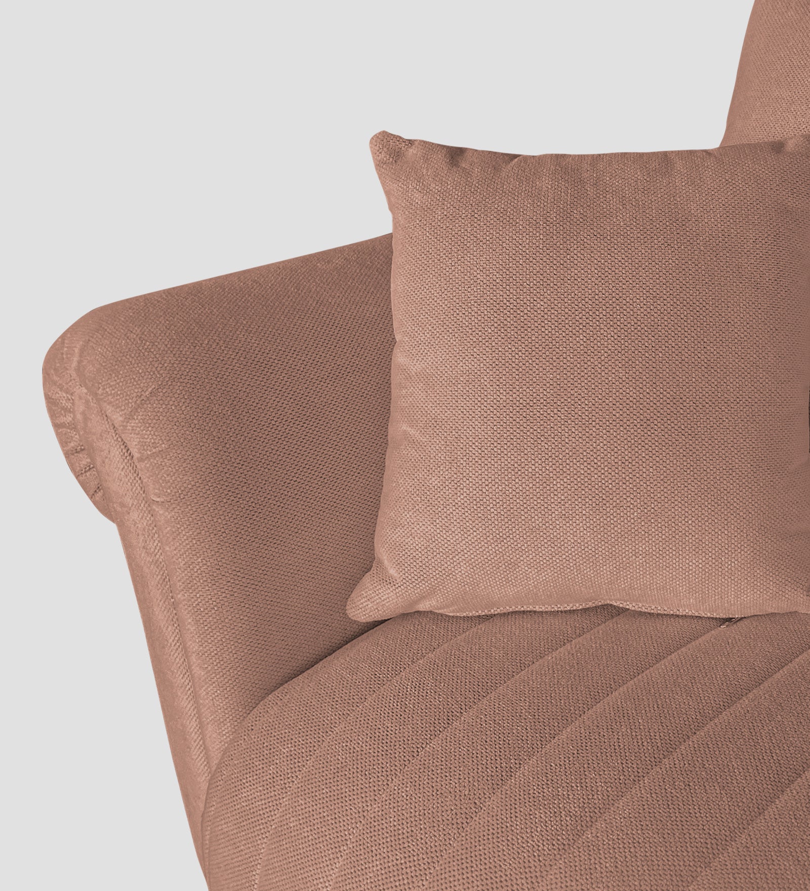 Rocar Fabric 1 Seater Sofa In Maple Pink Colour