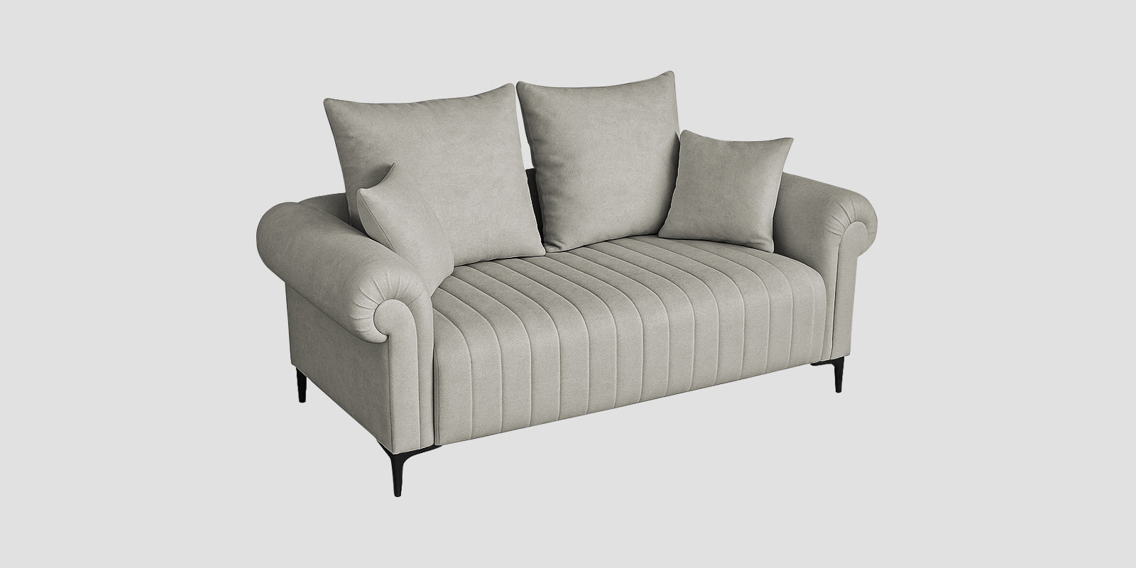 Rocar Fabric 2 Seater Sofa In Bone Beige Colour