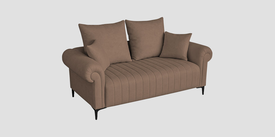 Rocar Fabric 2 Seater Sofa In Earthy Beige Colour - Febonic Living