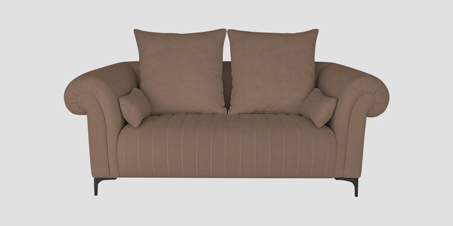 Rocar Fabric 2 Seater Sofa In Earthy Beige Colour - Febonic Living