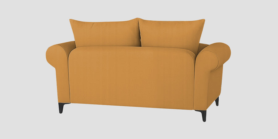 Rocar Fabric 2 Seater Sofa In Lime Yellow Colour - Febonic Living