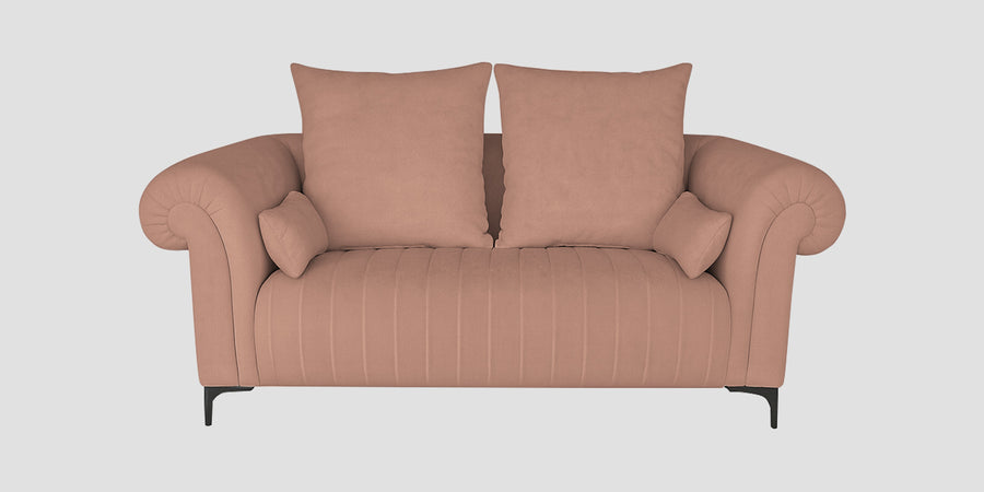 Rocar Fabric 2 Seater Sofa In Maple Pink Colour - Febonic Living