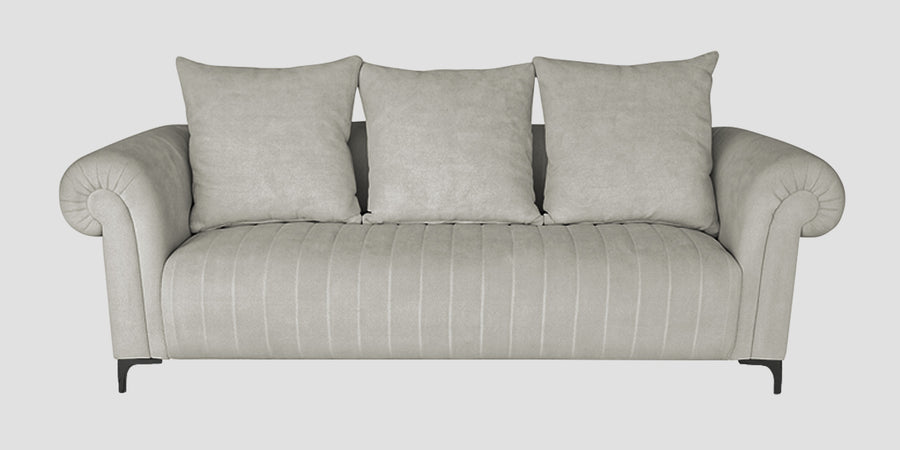 Rocar Fabric 3 Seater Sofa In Bone Beige Colour - Febonic Living