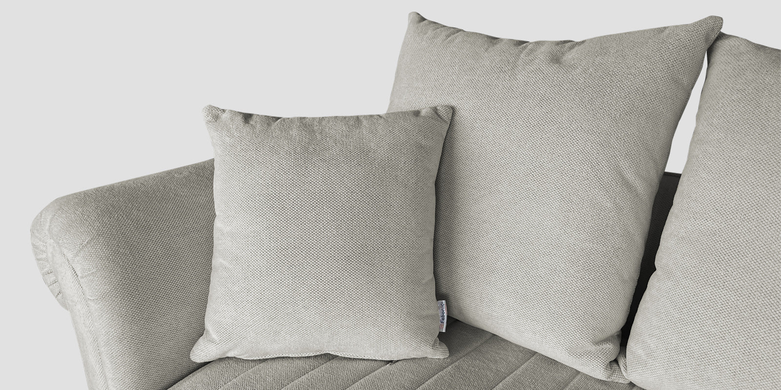 Rocar Fabric 3 Seater Sofa In Bone Beige Colour