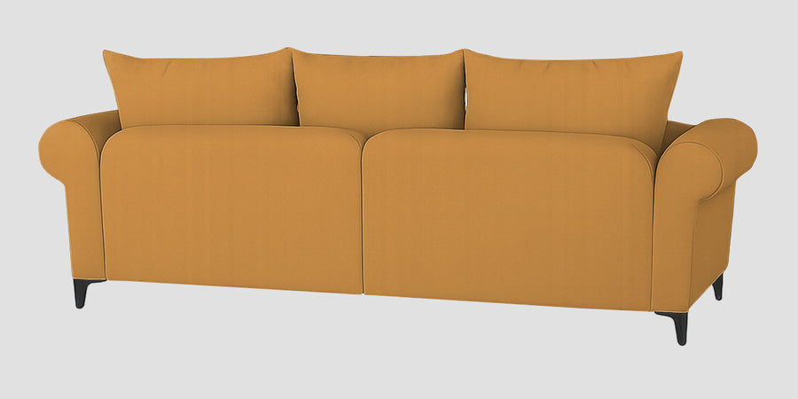 Rocar Fabric 3 Seater Sofa In Lime Yellow Colour - Febonic Living